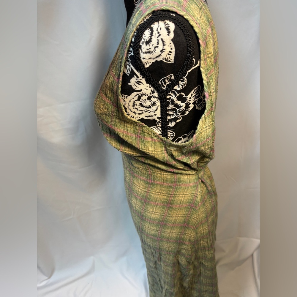 Afends Green check- POSITION TULLY
SEERSUCKER MAXI DRESS NWOT - Picture 10 of 15